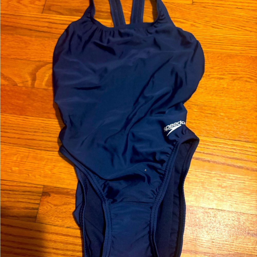 Speedo navy team one piece suit size 32